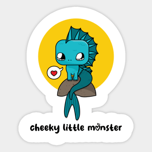 Cheeky little monster (on light colors) Sticker